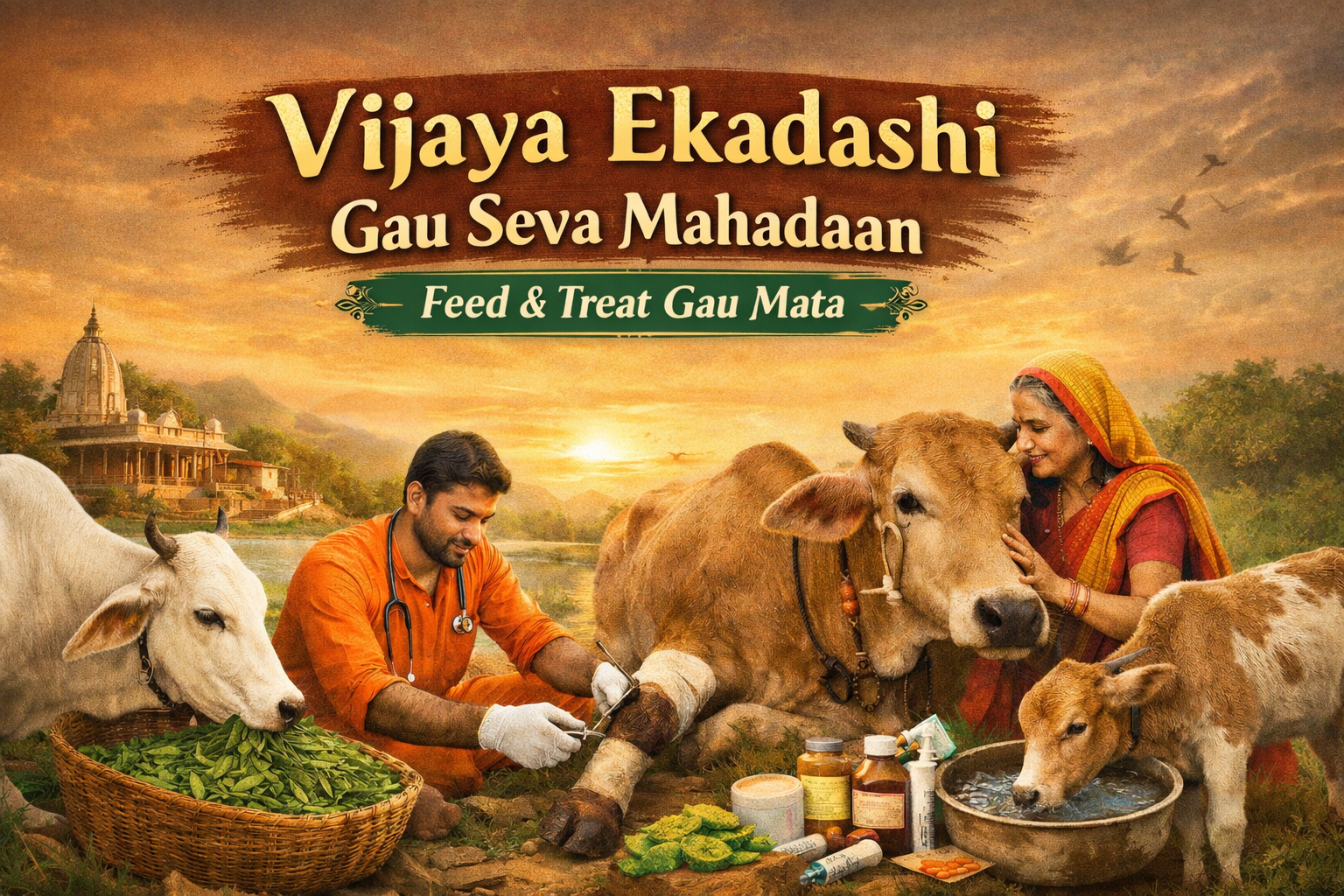 Vijaya Ekadashi Gau Seva Mahadaan – Feed & Treat Gau Mata