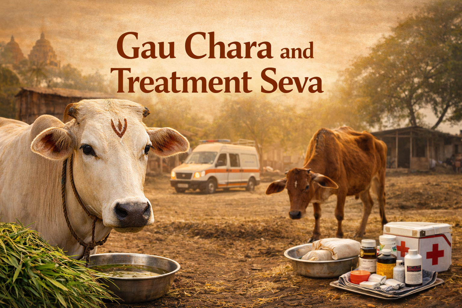 Gau Chara and Treatment Seva