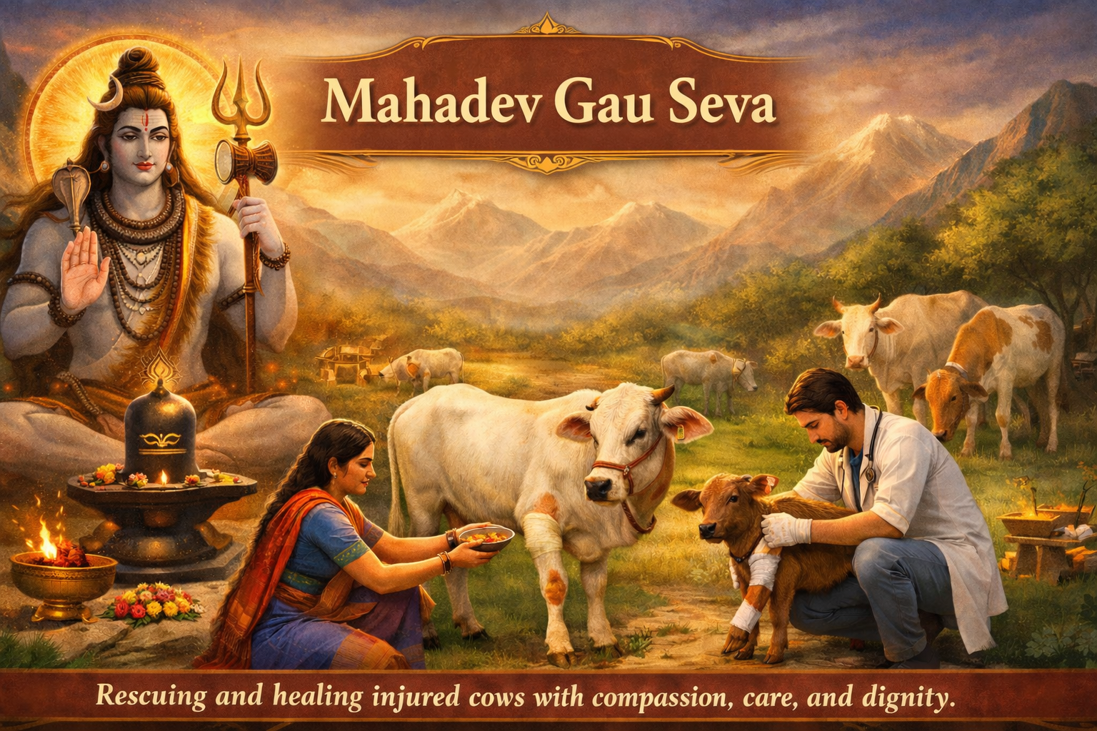 Trident of Compassion – Mahadev Gau Seva Mahadaan