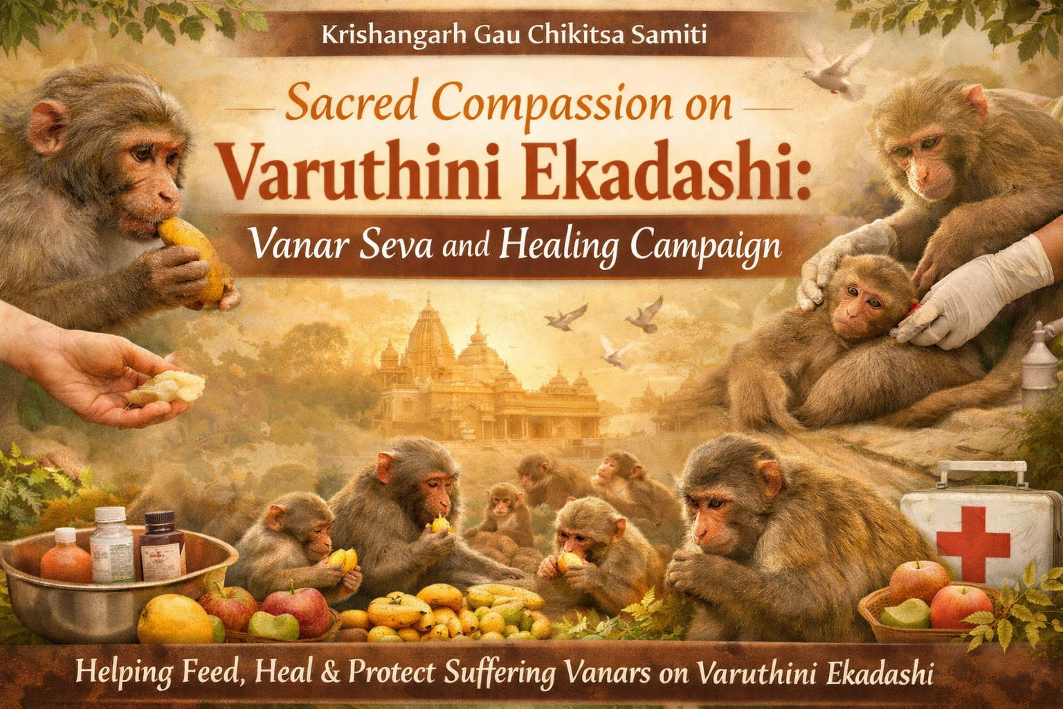 Sacred Compassion on Varuthini Ekadashi: Vanar Seva and Healing