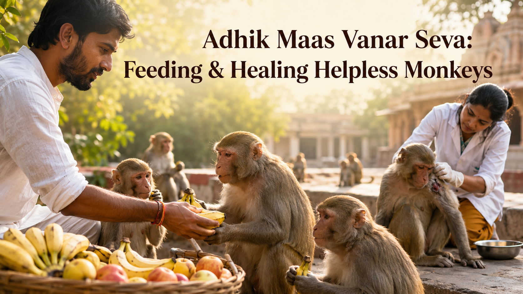 Adhik Maas Vanar Seva: Feeding and Healing Helpless Monkeys
