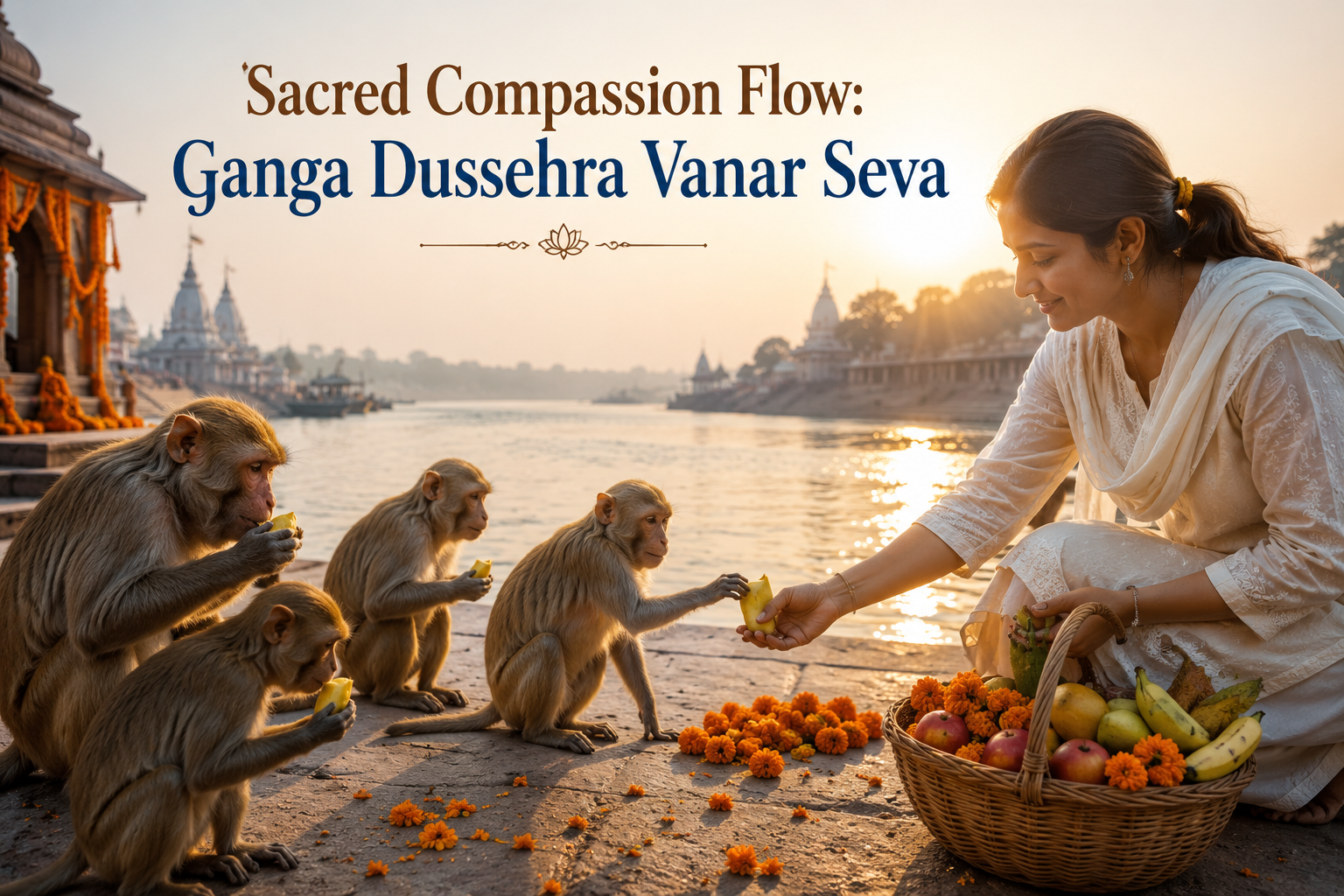 Sacred Compassion Flow: Ganga Dussehra Vanar Seva