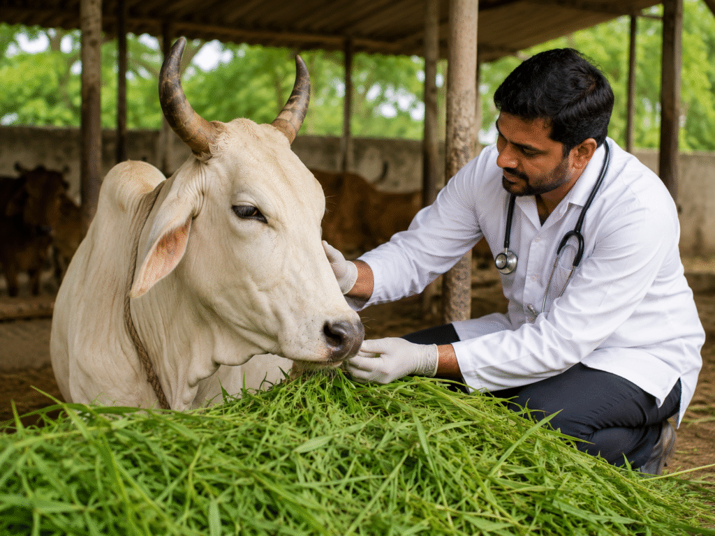 Fresh Fodder and Veterinary Support for Gaumata