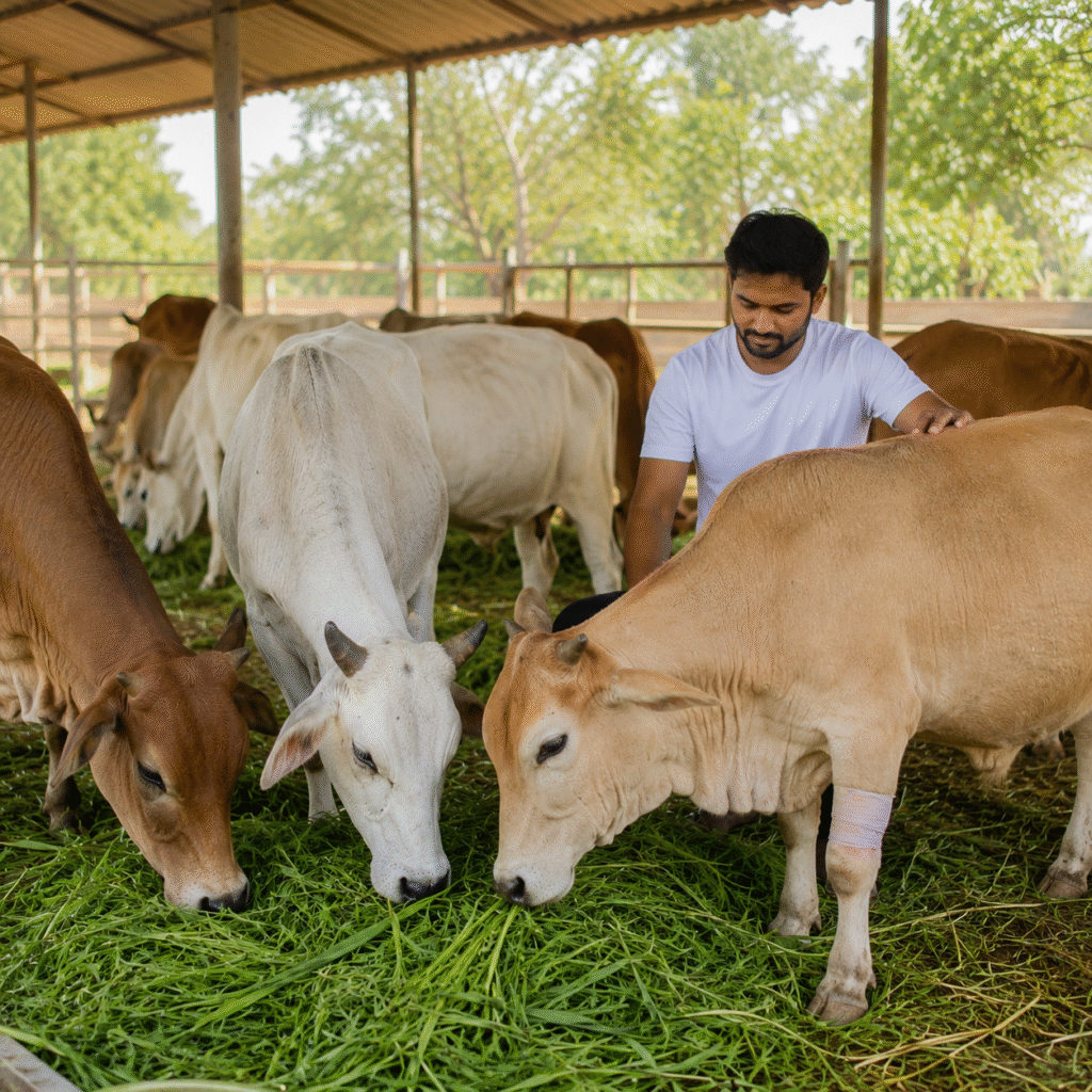 Green Fodder and Healthcare for Helpless Cows
