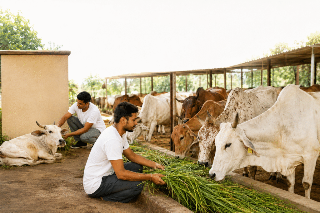 Regular Feeding and Medical Care for Cows