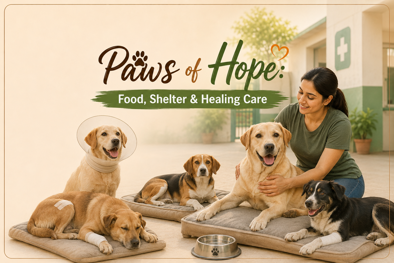 Paws of Hope: Food, Shelter and Healing Care