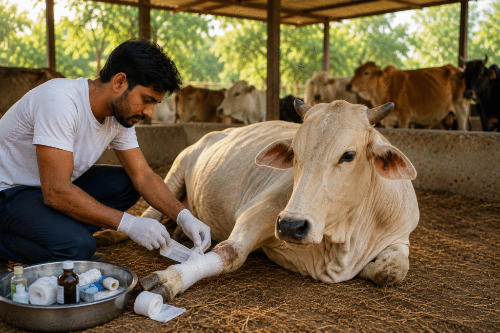 Timely Care for Injured and Weak Cows
