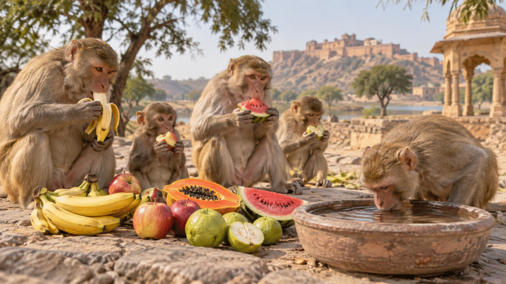 Monkey Nutrition and Daily Care in Rajasthan