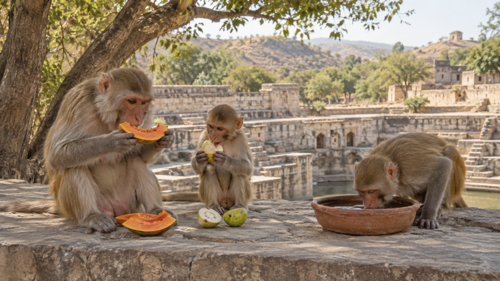 Monkey Nutrition and Daily Care in Rajasthan