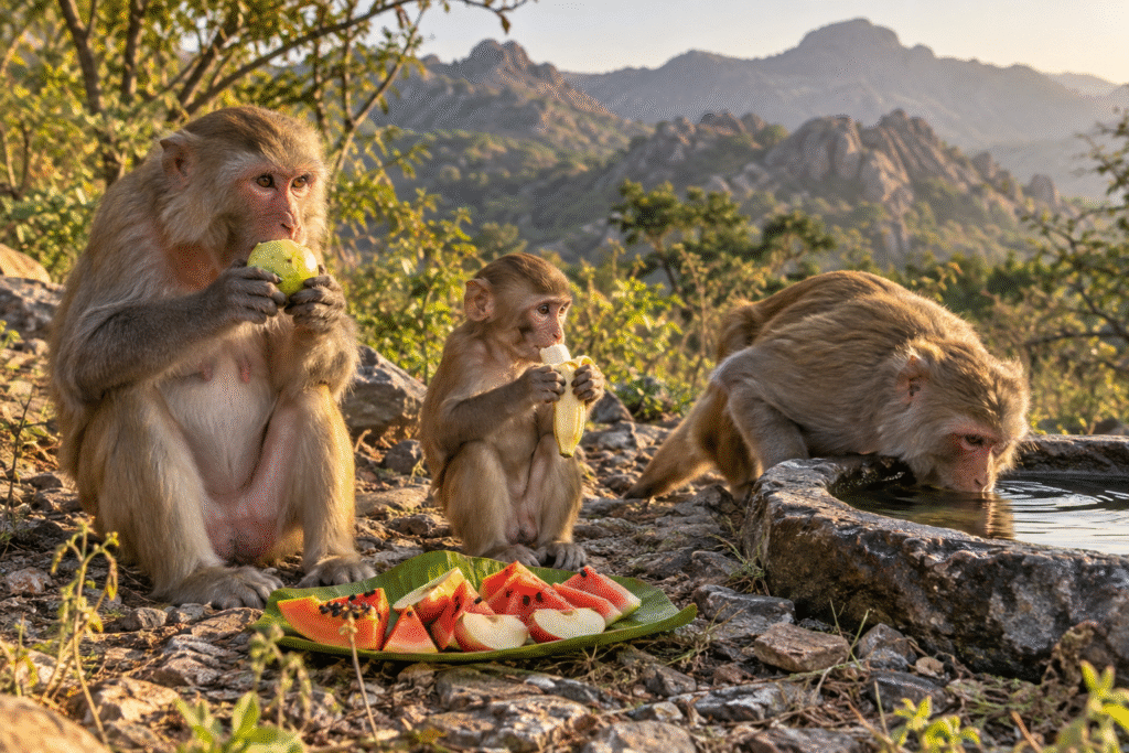 Monkey Nutrition and Daily Care in Rajasthan