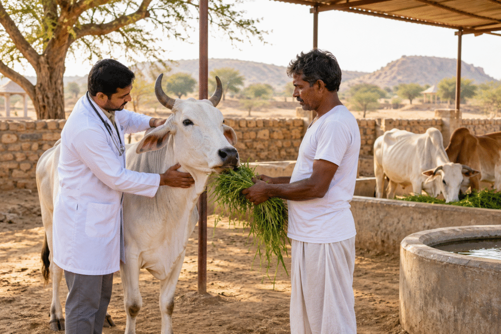 Cow Feeding and Health Care in Rajasthan
